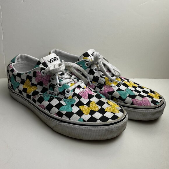 Vans Checkared Butterfly Old Skool Sneaker Shoes Skate W 8 - Picture 1 of 9